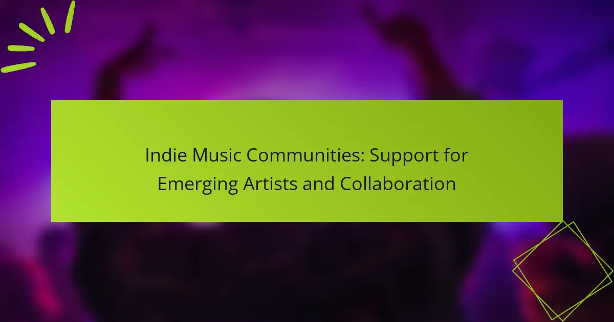 Indie Music Communities: Support for Emerging Artists and Collaboration