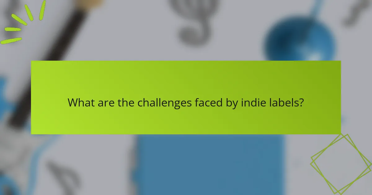 What are the challenges faced by indie labels?