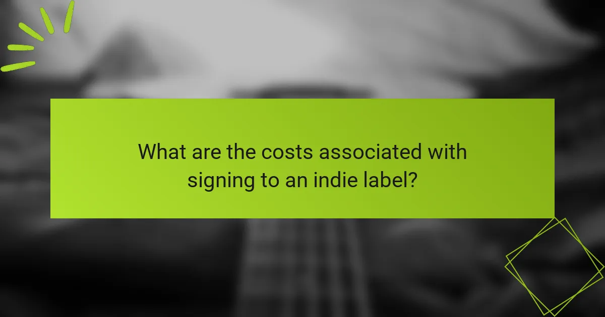 What are the costs associated with signing to an indie label?
