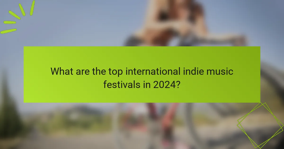What are the top international indie music festivals in 2024?